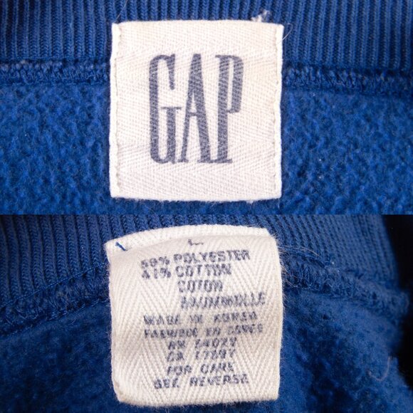 Vintage 90s GAP Blue Crewneck Sweatshirt – Men’s Size Large - Sweater - Picture 5 of 6